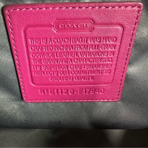 Coach Leather Stitched Oversized Pink Diaper Bag Work Weekend Travel Tote - Picture 9 of 16